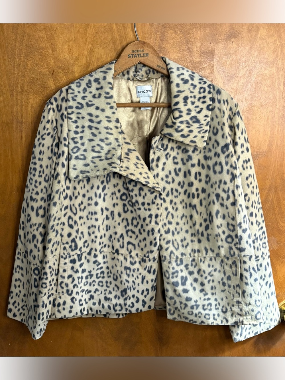 Vintage 100% Leather Suede Leopard Print Moto Jacket Pinup Rockabilly Goth Retro